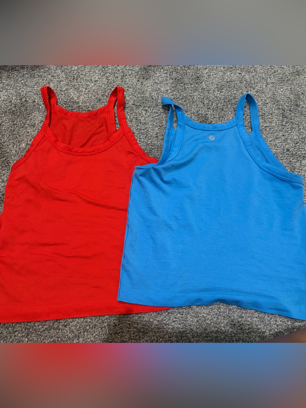 lululemon athletica Kids Red and Blue Tank One-Pieces